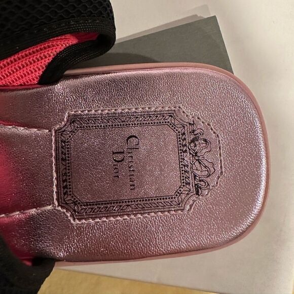 Christian Dior black nylon printed T-strap sandals size EU41/ US11 new - Picture 8 of 10